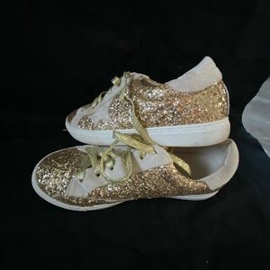Gold Sparkly Star Shoes